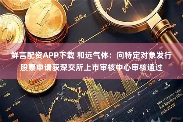 鲜言配资APP下载 和远气体：向特定对象发行股票申请获深交所上市审核中心审核通过