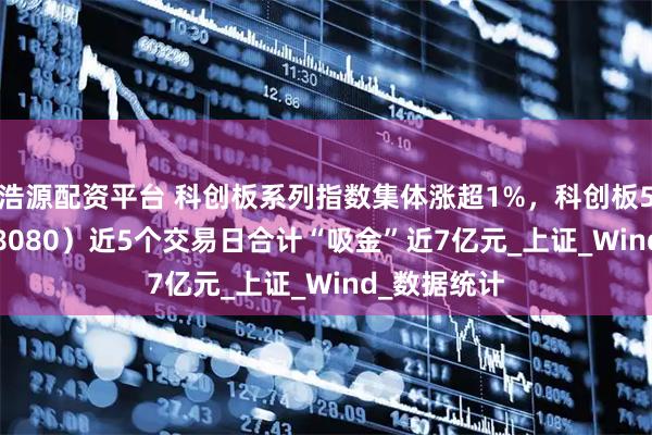 浩源配资平台 科创板系列指数集体涨超1%，科创板50ETF（588080）近5个交易日合计“吸金”近7亿元_上证_Wind_数据统计