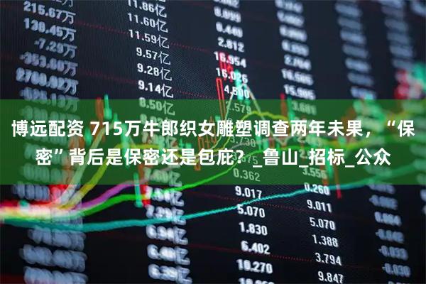 博远配资 715万牛郎织女雕塑调查两年未果，“保密”背后是保密还是包庇？_鲁山_招标_公众