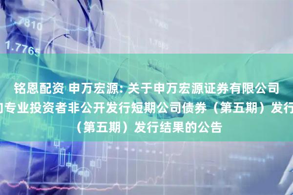 铭恩配资 申万宏源: 关于申万宏源证券有限公司2025年面向专业投资者非公开发行短期公司债券（第五期）发行结果的公告